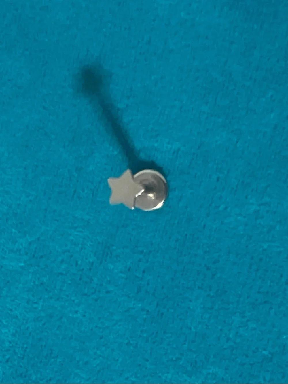 Dainty Star Labret Stud - Minimalist Silver Tone Body Jewelry